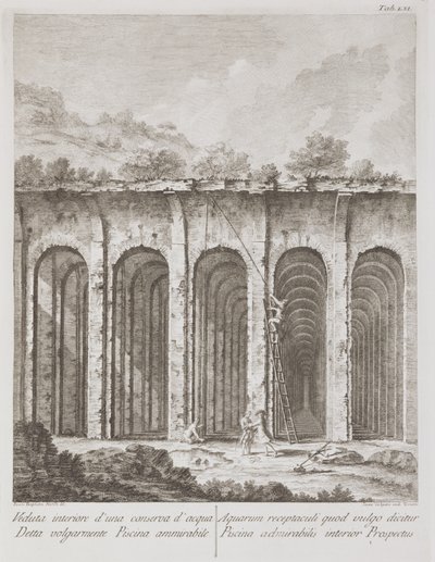 Piscina Mirabilis, aus Avanzi della Antichita esistenti a Pozzuoli, Cuma, e Baja von Paulo Antonio Paoli, graviert von Giovanni Volpato (1735-1803) von Giovanni Battista III Natali